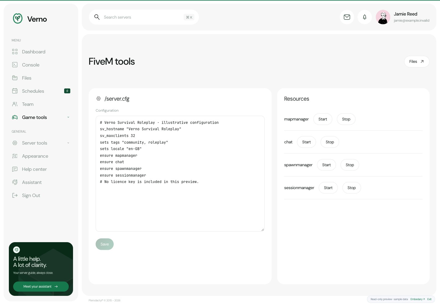 Verno — FiveM resources · sample data